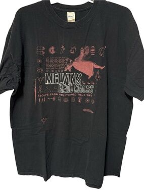 2019 Melvins Redd Kross Black Graphic Tour T-Shirt